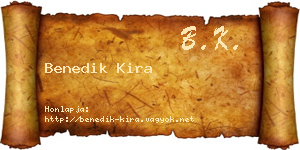 Benedik Kira névjegykártya